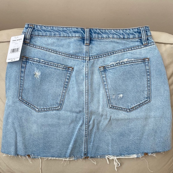 Free People A-Line Denim Skirt - Picture 3 of 8